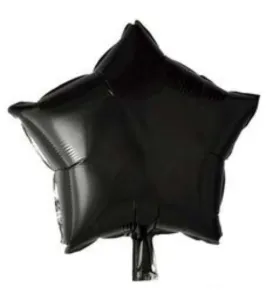 19" Black Star Mylar Balloon #147