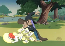 Animaniacs Original Production Cel: Minerva and Trudy's Cousin