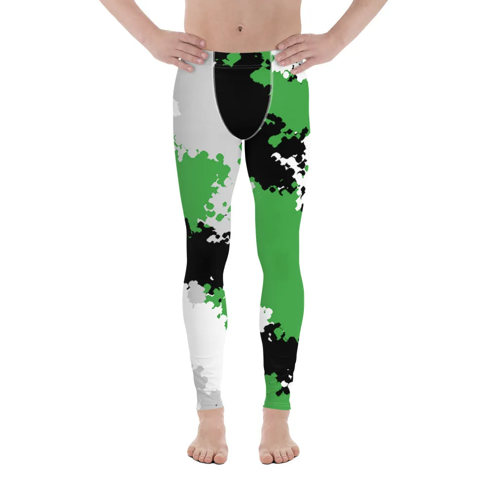 Demiromantic Pride Men's Leggings Yoga Pants in Camo