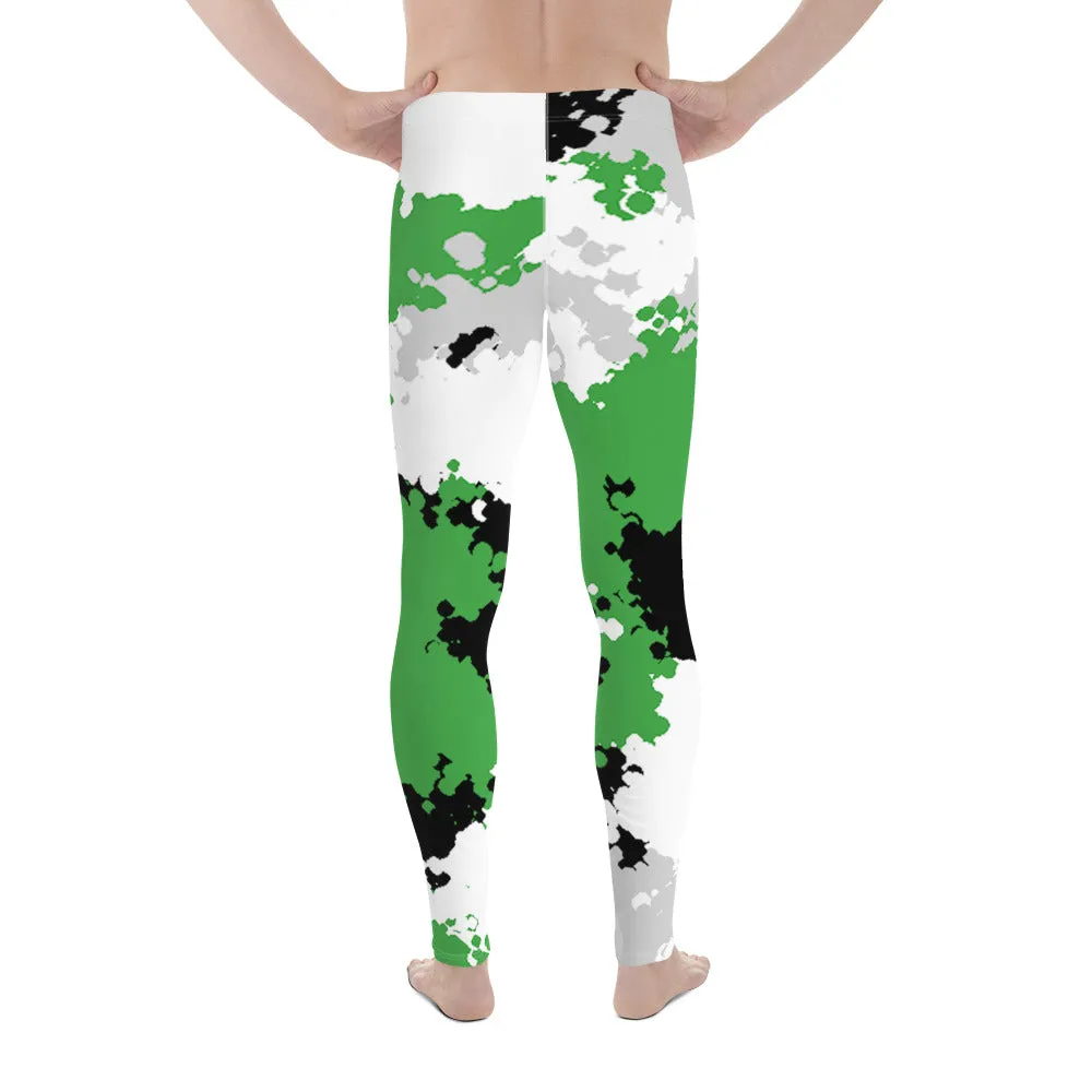 Demiromantic Pride Men's Leggings Yoga Pants in Camo