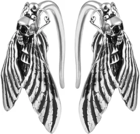 DOEARKO 2PCS Ear Gauges Ear Hangers Weights for Stretched Ear Plugs Body Piercing Tunnels 316 Stainless Steel Hypoallergenic Body Jewelry