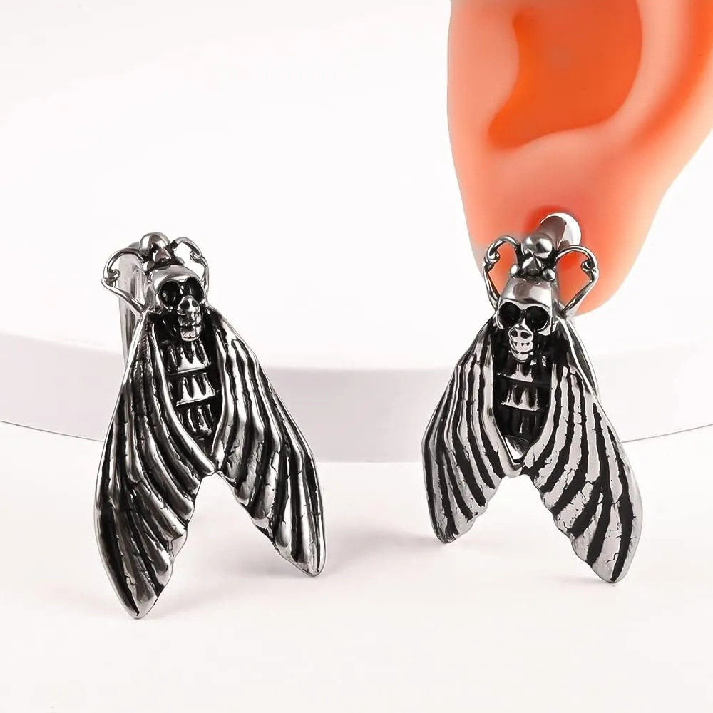 DOEARKO 2PCS Ear Gauges Ear Hangers Weights for Stretched Ear Plugs Body Piercing Tunnels 316 Stainless Steel Hypoallergenic Body Jewelry