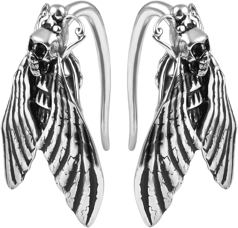 DOEARKO 2PCS Ear Gauges Ear Hangers Weights for Stretched Ear Plugs Body Piercing Tunnels 316 Stainless Steel Hypoallergenic Body Jewelry