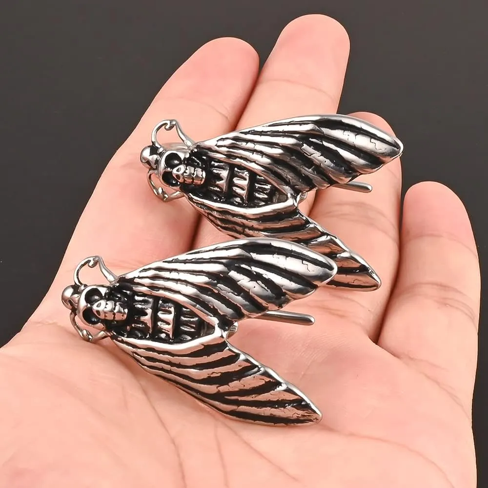 DOEARKO 2PCS Ear Gauges Ear Hangers Weights for Stretched Ear Plugs Body Piercing Tunnels 316 Stainless Steel Hypoallergenic Body Jewelry