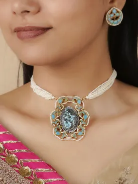 Firoza Color Mishr Necklace Set - MR-S445