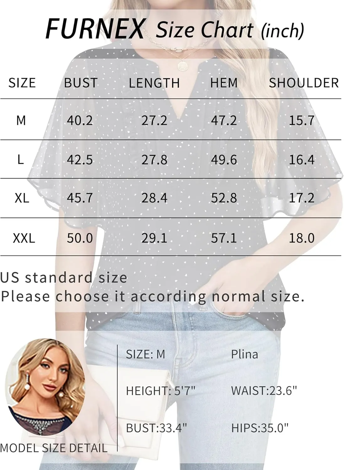 Furnex Womens Blouses Chiffon Ruffle Short Sleeve Tops Summer Pleated V Neck Casual Work Tops