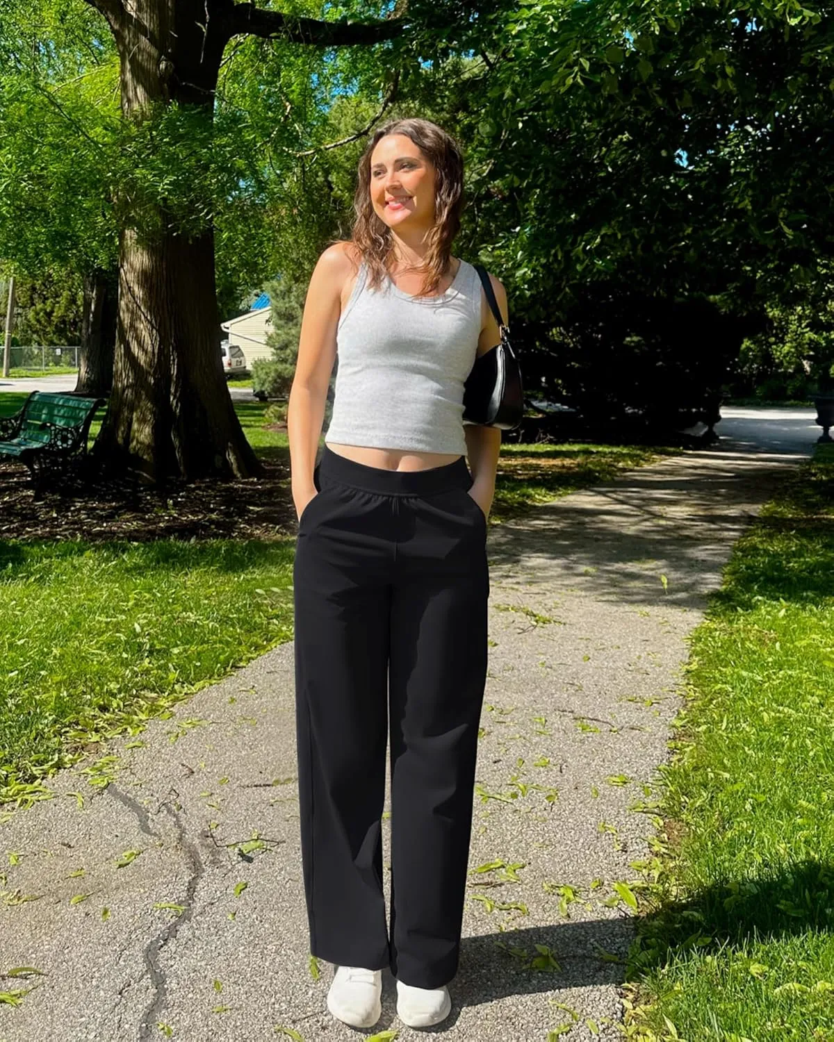 G4Free ShiftReady Women Trousers Yoga Pants with Pockets Wide Leg Stretchy Dress Pant Work Slack Petite/Regular/Tall