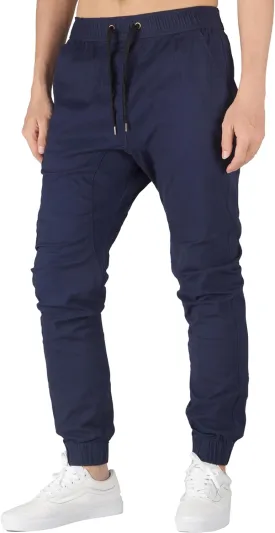 ITALYMORN Khaki Chino Joggers for Men Twill Stretch Casual Pants with Pockets