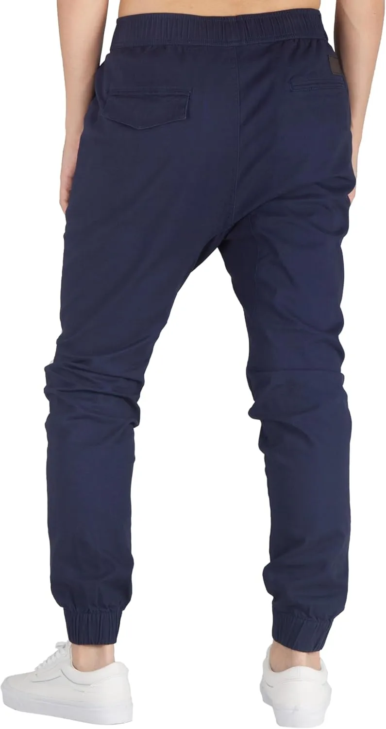 ITALYMORN Khaki Chino Joggers for Men Twill Stretch Casual Pants with Pockets