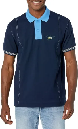 Lacoste Contemporary Collection's Men's Short Sleeve Classic Fit Color Blocked Polo Shirt