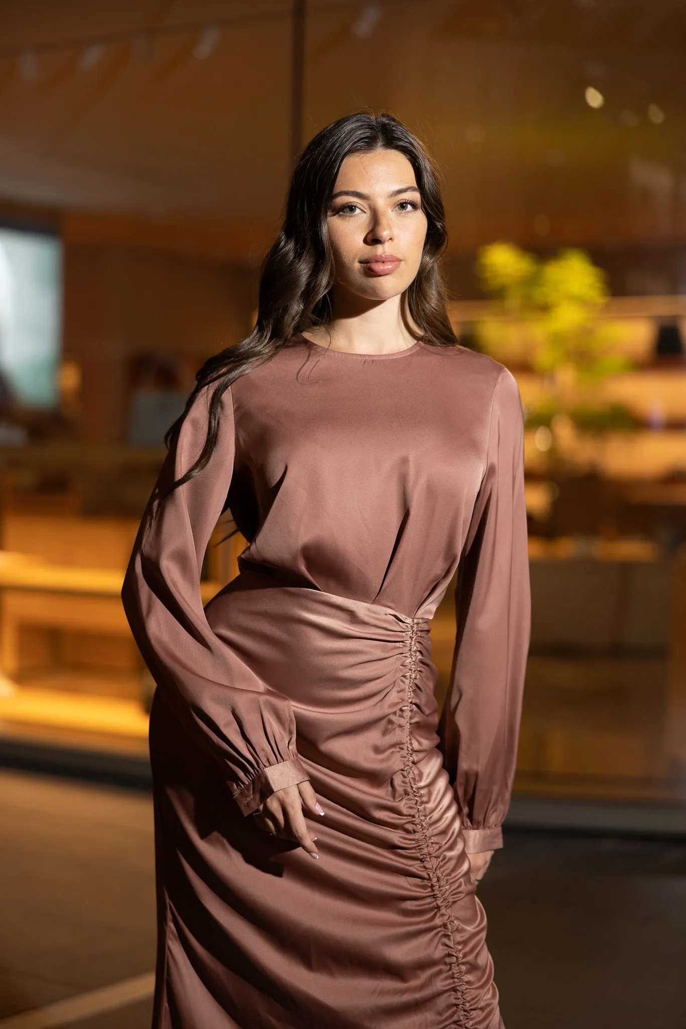Penelope Side Drawstring Dress
