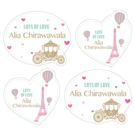 Personalised Gift Stickers -  Parisian, Set of 30