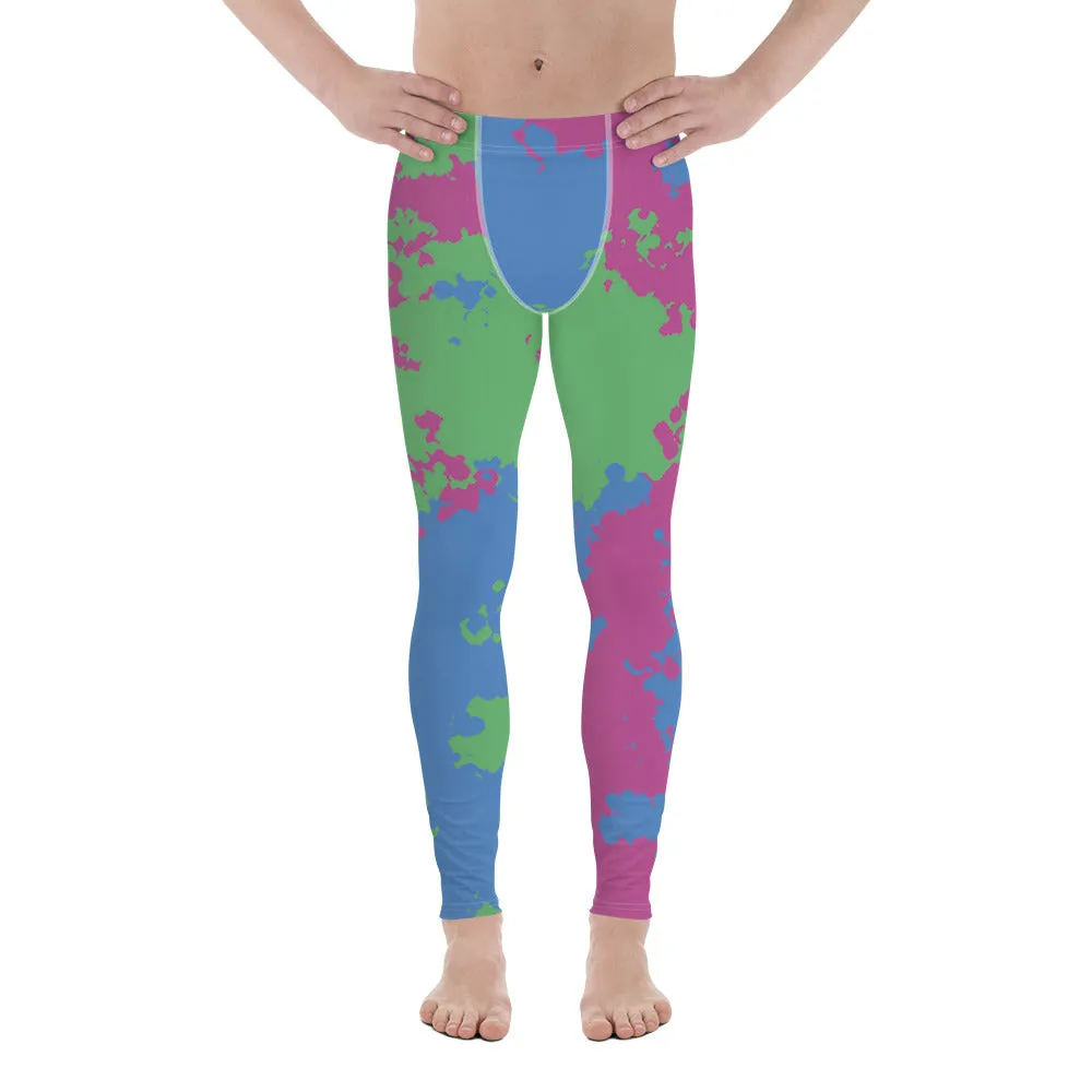 Polysexual Poly Pride Men's Leggings Yoga Pants - Camouflage