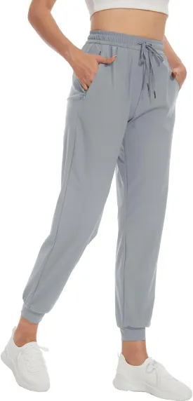SEVEGO Women's 30"/32"/34"/36" Tall Inseam Joggers Lightweight Sweatpants Zipper Pockets Athletic Workout Lounge Pants