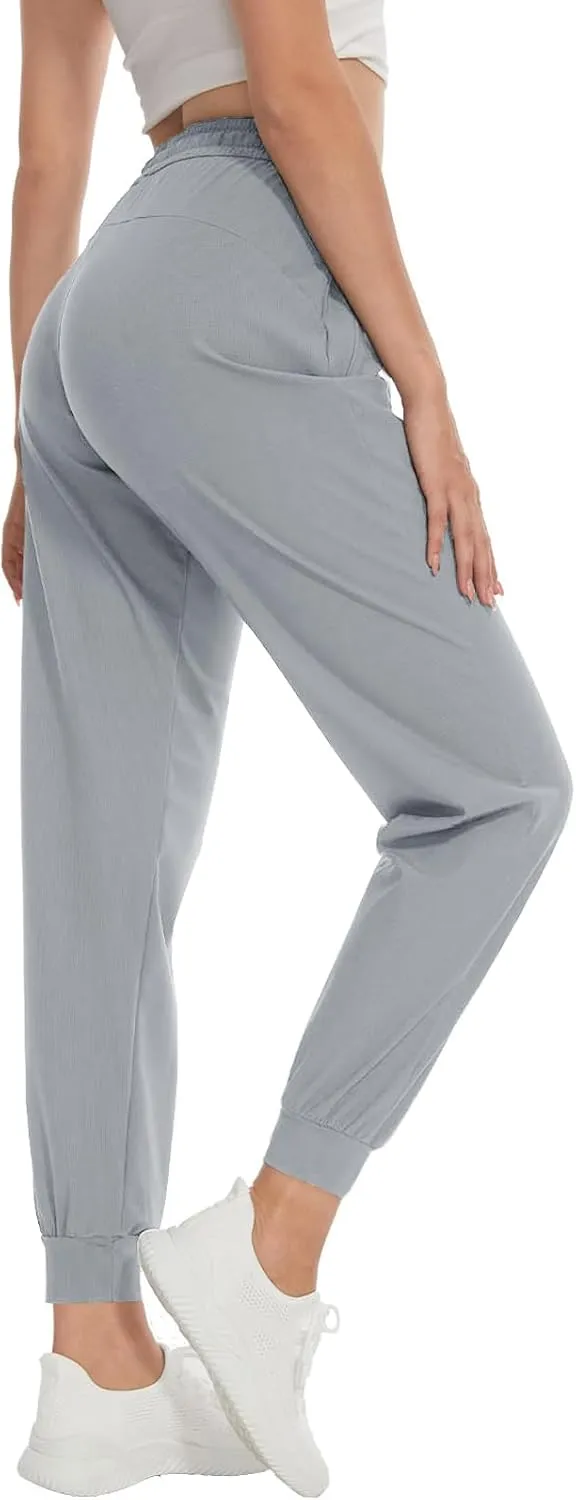 SEVEGO Women's 30"/32"/34"/36" Tall Inseam Joggers Lightweight Sweatpants Zipper Pockets Athletic Workout Lounge Pants
