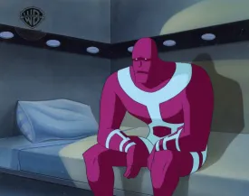 Superman the Animated Series Original Production Cel on Original Background with Matching Drawing: Parasite