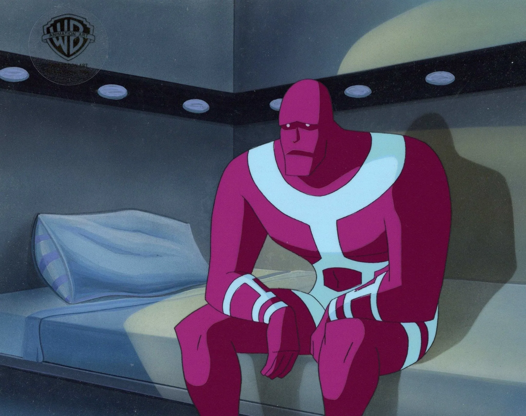 Superman the Animated Series Original Production Cel on Original Background with Matching Drawing: Parasite