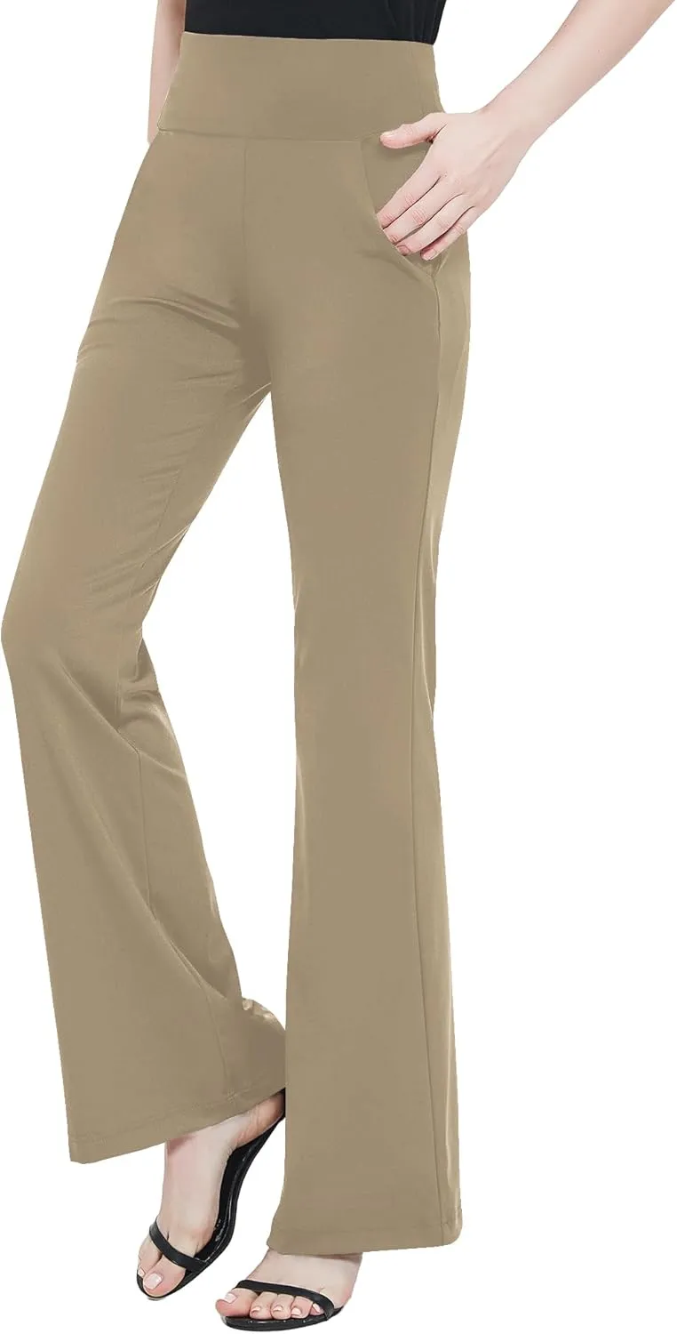Urban CoCo Women's High Waist Stretchy Bootcut Yoga Pants Casual Flare Leggings Workout Bootleg Pants
