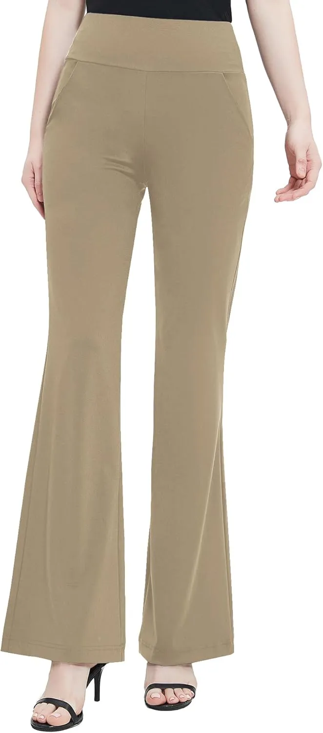 Urban CoCo Women's High Waist Stretchy Bootcut Yoga Pants Casual Flare Leggings Workout Bootleg Pants